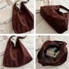 Faux Suede Women's Bag, Fashi Simple Large Capacity Korean Versi Trendy Casual Shoulder Armpit Bag Pure Color Retro Tote Bag