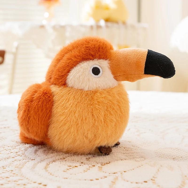 Cute Bird Plush Toy Kawaii Toucan Parrot Sparrow Stuffed Animal Soft Fluffy Mini Bird Plushie for Girl Birthday Gift