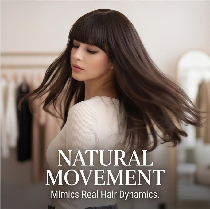 Women's Natural Black Long Straight Synthetic Wig - Breathable Hairpiece with Adjustable Cap for Daily, Party & Casual Use, Ready Stock