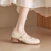 French Mary Jane autumn new grandma shoes with skirt gentle small leather shoes soft sole single shoes