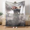 Lord Rings Personalized Name Blanket Gift Customizable Blanket Comfortable Throw For Nap Chair Sofa Bedding All-Season Use