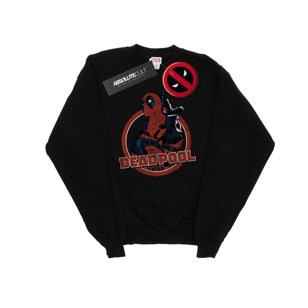 Marvel Herren Deadpool Gun Finger Sweatshirt