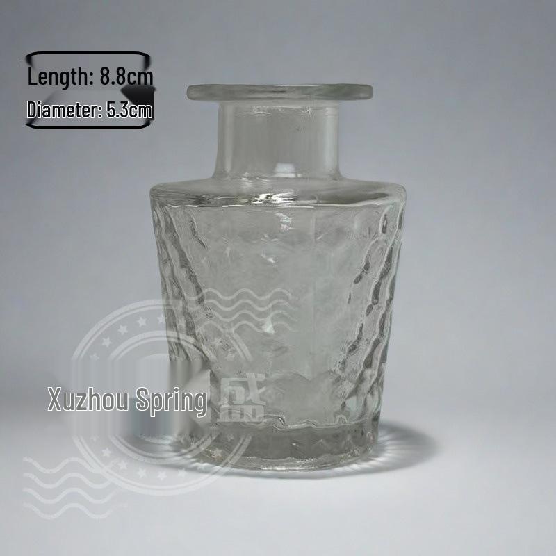 High-End Retro Glass Vase Set: Floor-Standing Transparent Ornaments In Soft Ins Style