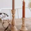 Handmade Wooden Candlesticks Rustic Taper Candle Stands Pillar Candle Stands  Home Table Decoration
