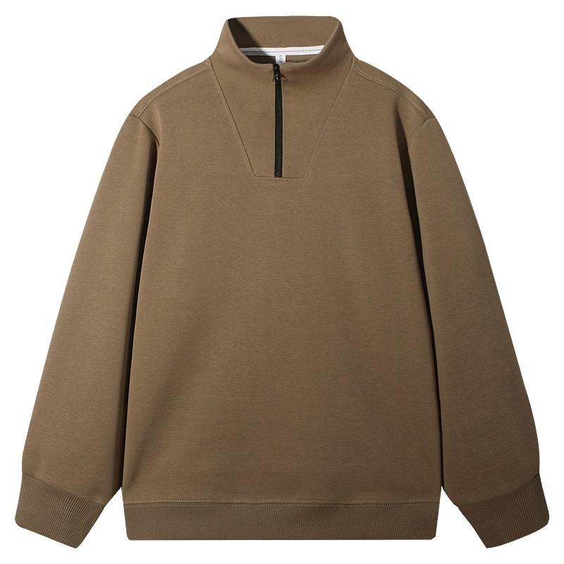 Men's Quarter Zip Stand Collar Sweatshirt Casual Pullover