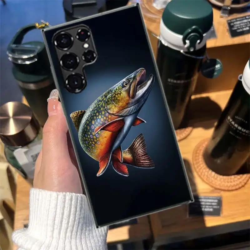 Forellenfischerei Coque Für Samsung S23 S22 Ultra S24 FE S25 Edge Telefon Galaxy S21 S20 FE S10 Plus Hülle Luxus Abdeckung Silikon F