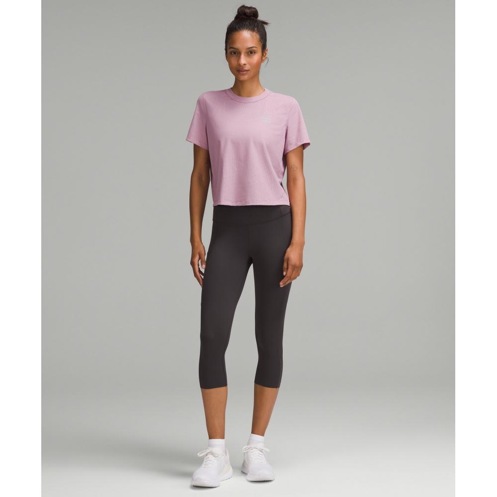 Lululemon Breathable Running Short Sleeve Shirt  Graphic Rose Blush