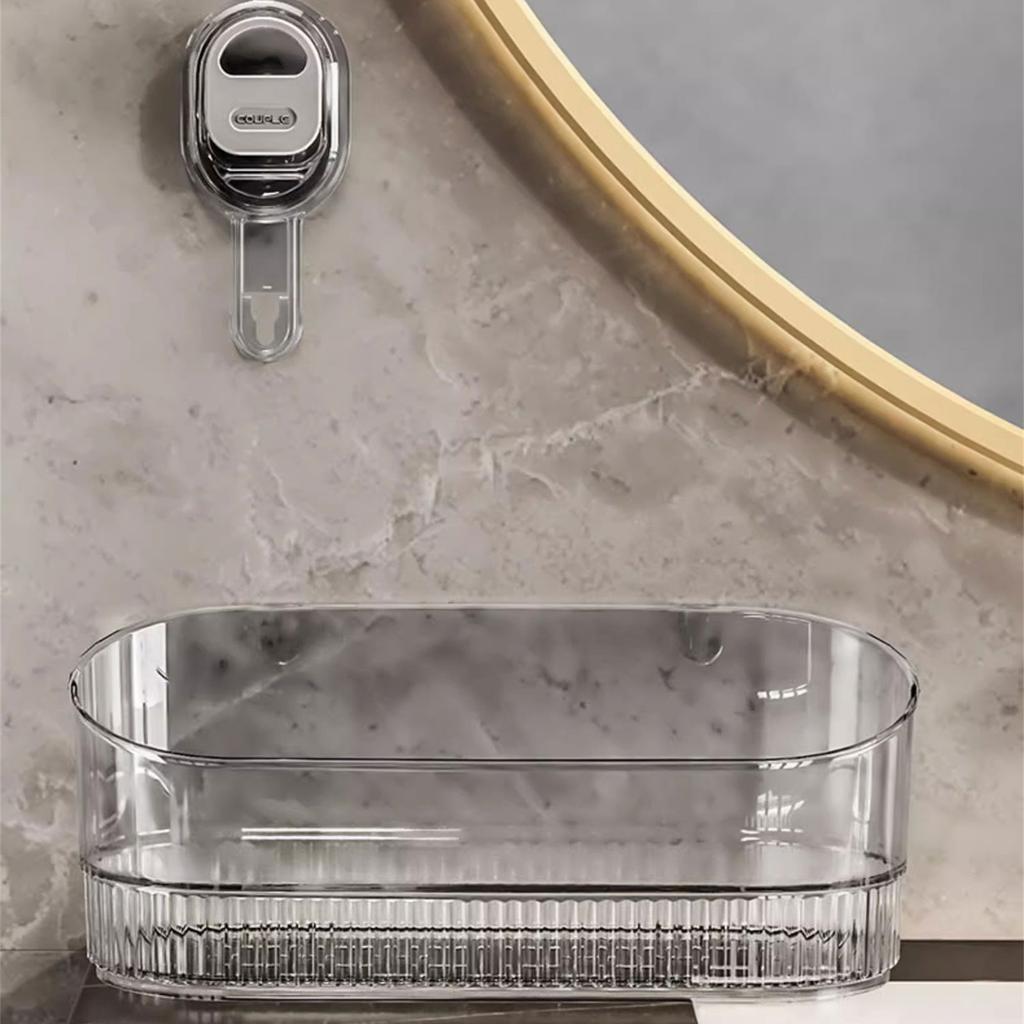 Starker Saugknopf Aufbewahrungsregal Robustes Kunststoff Saugregal Aufbewahrungsregal Für Badezimmer Küchen Und Schlafzimmer