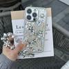 Klebe Pailletten Perle Schmetterling Handyhülle für IPhone17promax Feines Loch Linse Sturzsicher für Apple 16 Weiblich