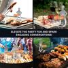 Griglia Portasalsicce Divertente Acciaio Inossidabile Porta Hot Dog Stabile Leggero Strumento per Grigliare BBQ per Campeggio Picnic all'Aperto Giardino Riutilizzabile Accessori BBQ