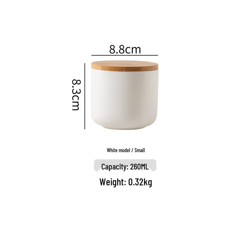 Nordic Ceramic Sealed Tea and Cereal Storage Canister for Kitchen