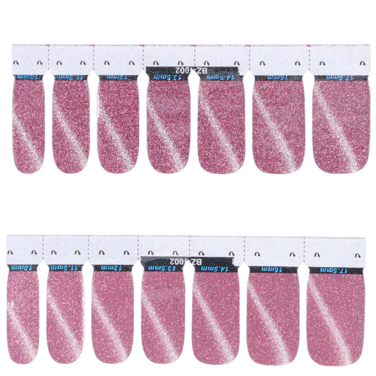 

14 шт. самоклеящиеся наклейки для ногтей DIY блестящие модные полоски лака для ногтей полные обертывания наклейки(02 )