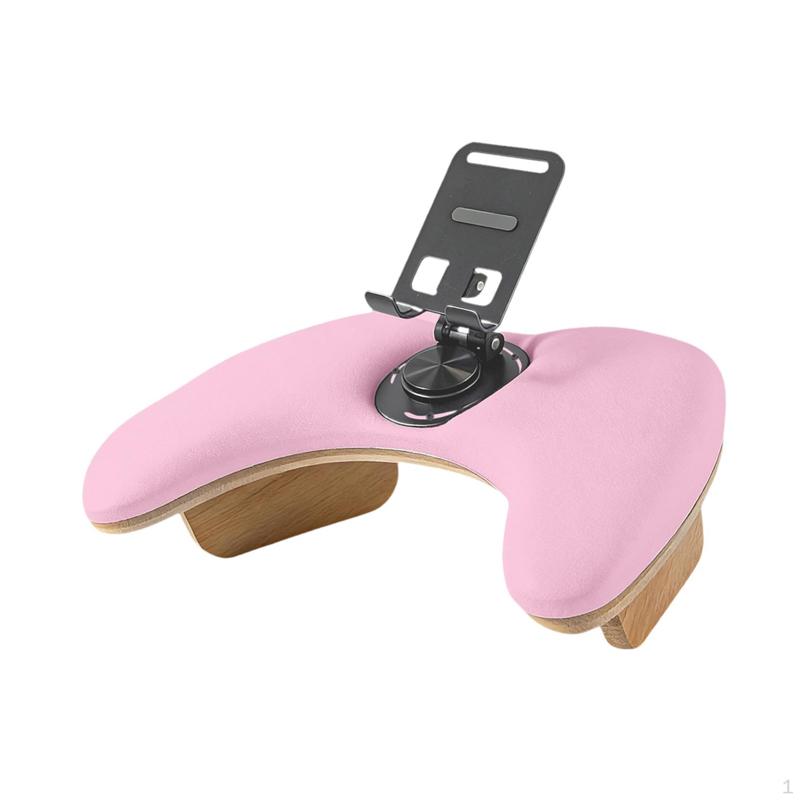 

Manicure Cushion for Hand Rest, Armrest, Nail Support, Microfiber, PU Leather, Swivel Smartphone рожевий