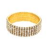 Women Bracelet Multi-row Sparkling Rhinestones Wristband Waterproof Nickel-Free Wristwear Minimalist Design Versatile Bracelet Jewelry Piece