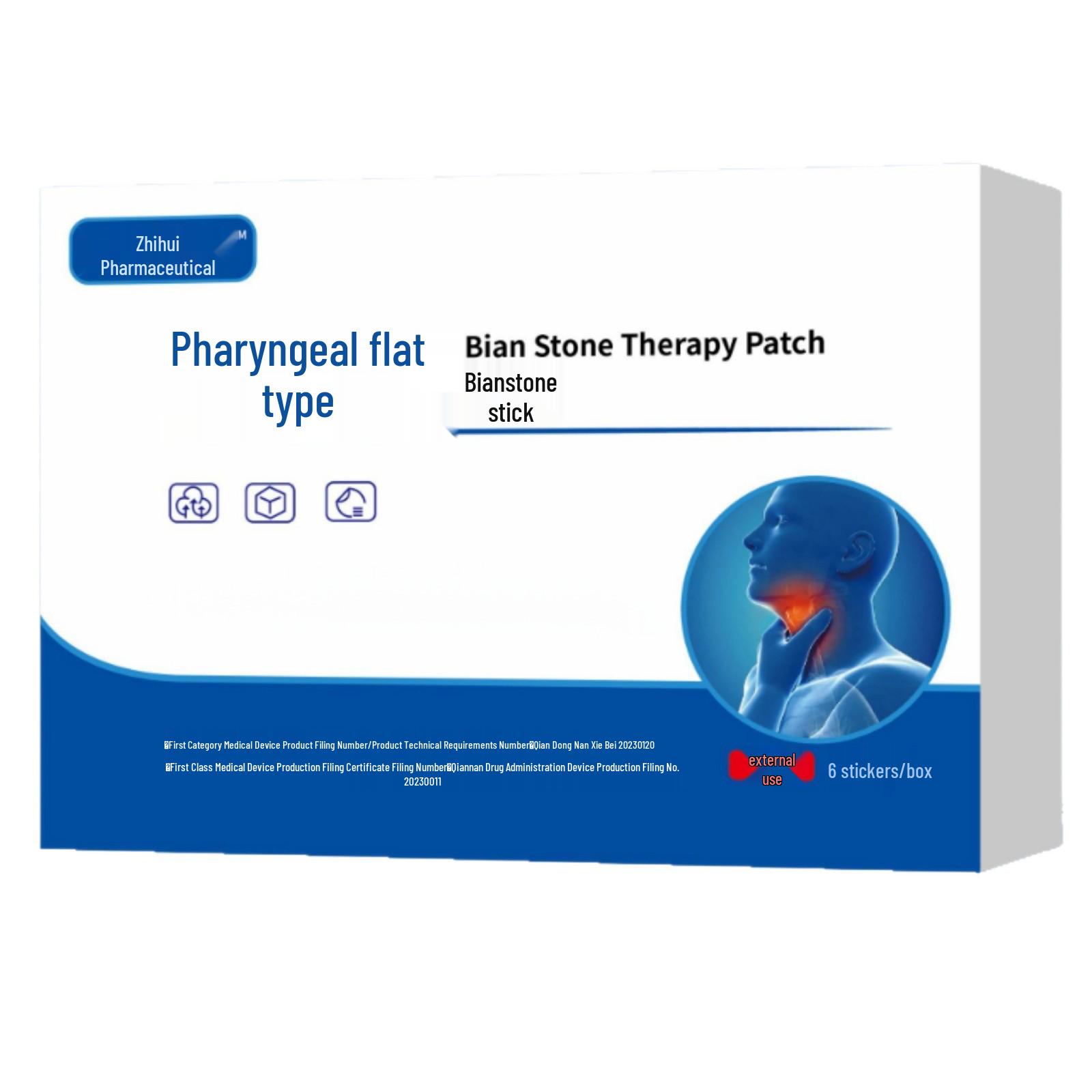Zhihui Pharmaceutical Sore Throat Patch - 6 Boxes Available 6 Patches