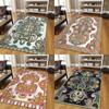 Ethnic Floral Design Area Rugs Living Room Carpet for Bedroom Soft Boho Rugs Large Floral Rug Machine Washable Non Slip DoorMat