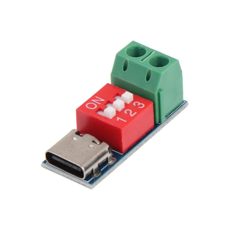 Pd Trigger Module Type-C 5V-20V Adjustable Decoy Dip Switch Test Modul For Electronics Diy Charger Testing Repair Detection