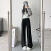 Gray Glutinous Rice Pants Women's Autumn New Loose Straight Small Lazy Relaxed Casual Wide-leg Pants