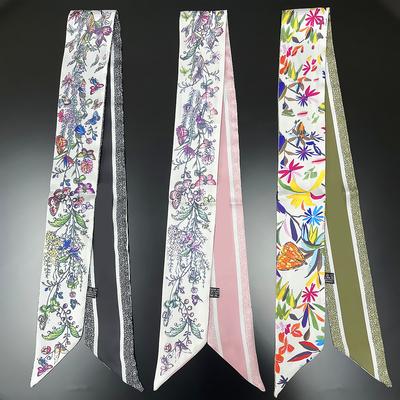 2026 Neues Design Stiefmütterchen Tarot Schal Damen Luxusmarke Schal Dünner Beutel Seidenschals Foulard Haarschal Stirnband Für Damen