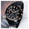 Casio CASIOEDIFICE Series, Versatile Black Gold Color, Quartz Movement, Stainless Steel Strap, Japanese and Korean Watch, Men's Watch, EFR-563DC-1A