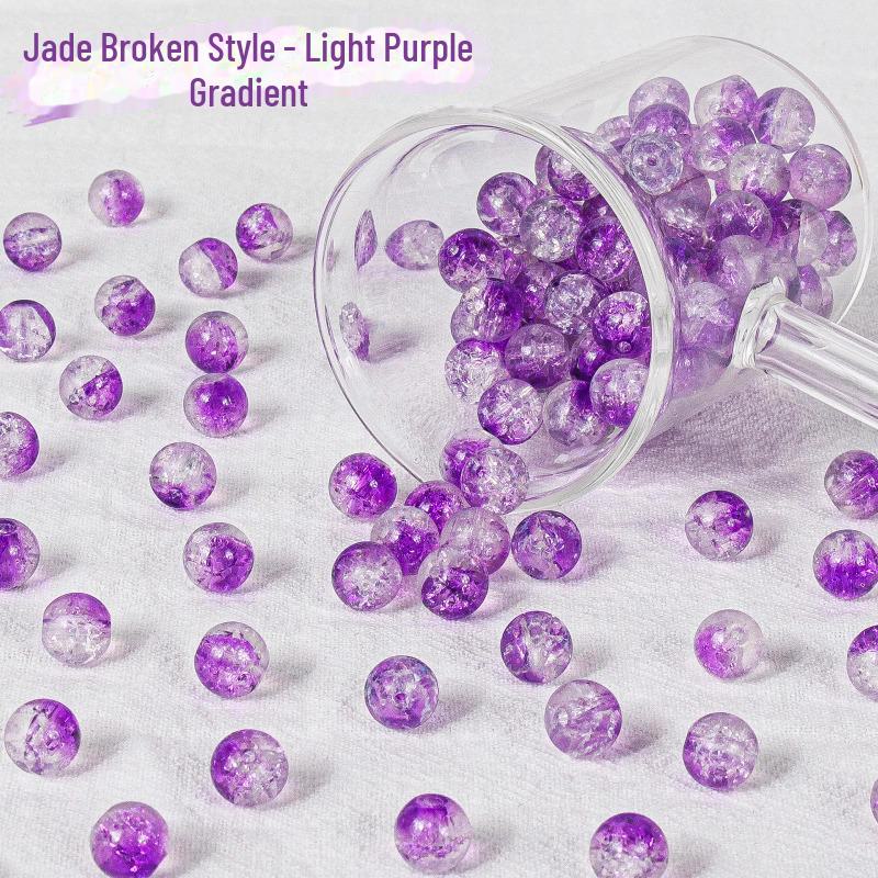8mm Jade Glass Flower Beads for DIY Bracelets and Accessories