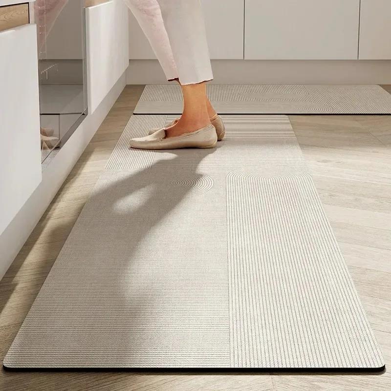 Kitchen Carpet Long Rug Waterproof Pvc Floor Mat Non-slip Leather Home Decoration Oil-proof Foot Mats Alfombra De Cocina