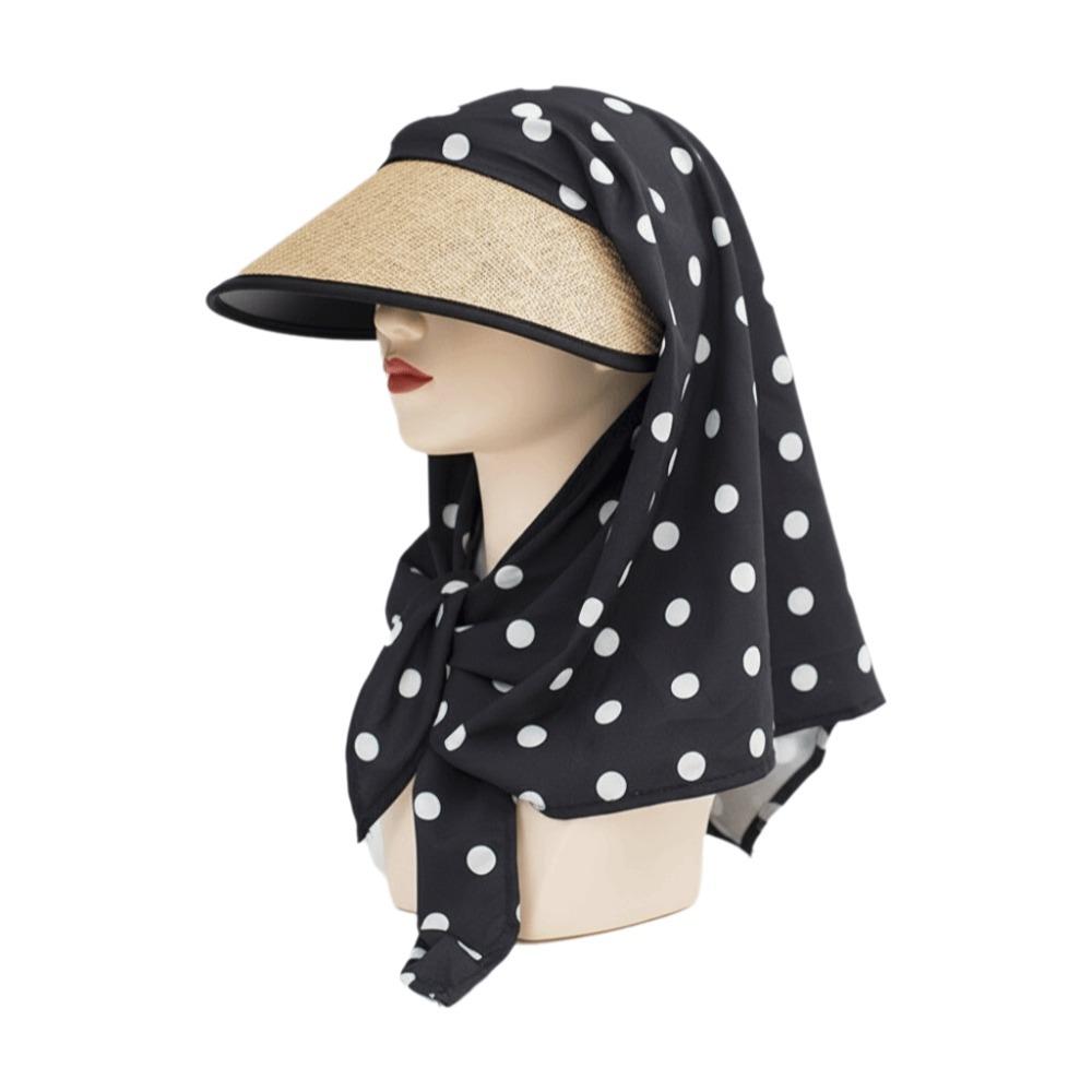 Печатный платок-бандана Бейсболка Y2k С ремешками Бандана-шляпа Легкий шарф Бейсболка Лето Style A Black