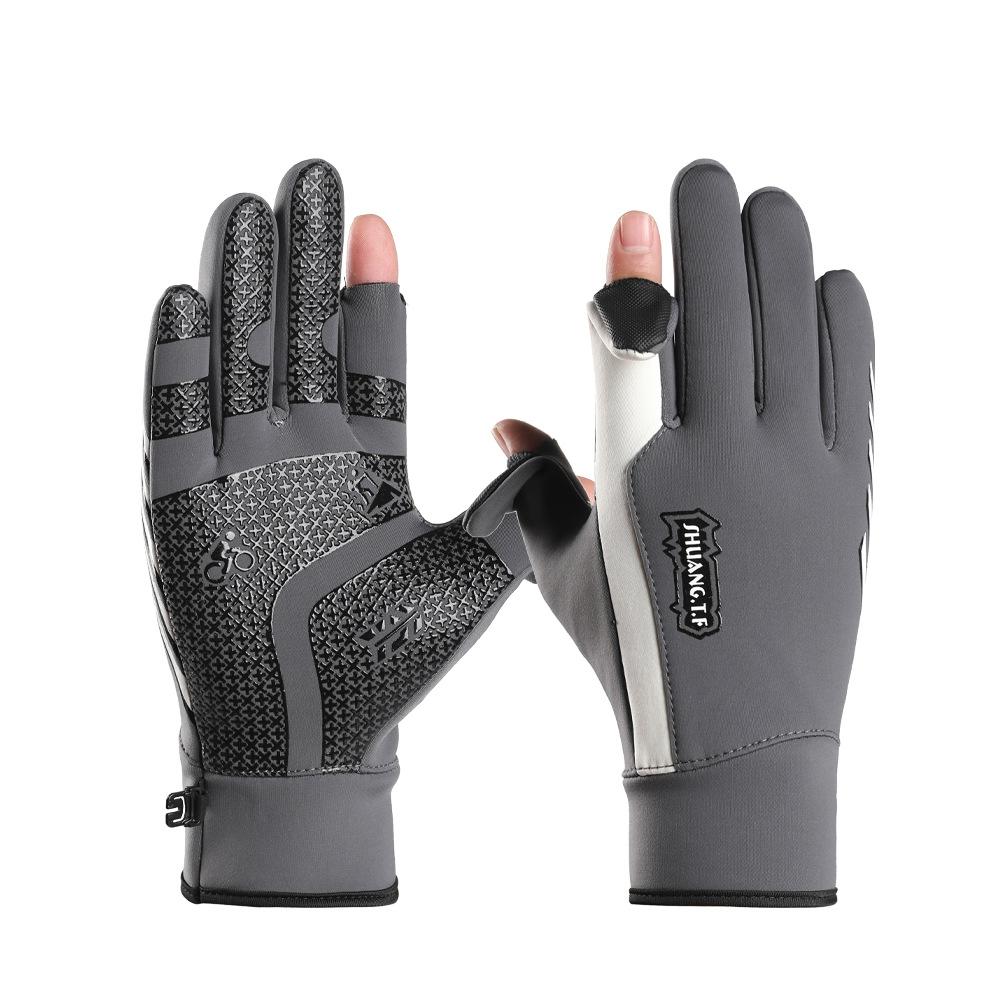 Outdoor Cycling Gloves for Men In Autumn and Winter Sports Waterproof Cold-proof Windproof Plus Velvet Thickened Touch Screen Warm Gloves