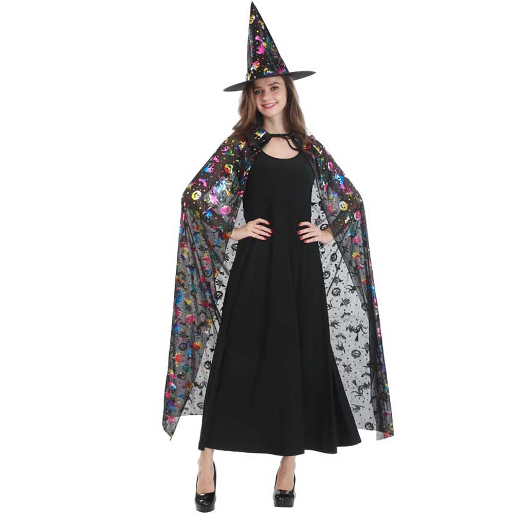 Pumpkin Wizard Robe Witch Caps Scary Costumes Trendy Witch Clothes Party Show