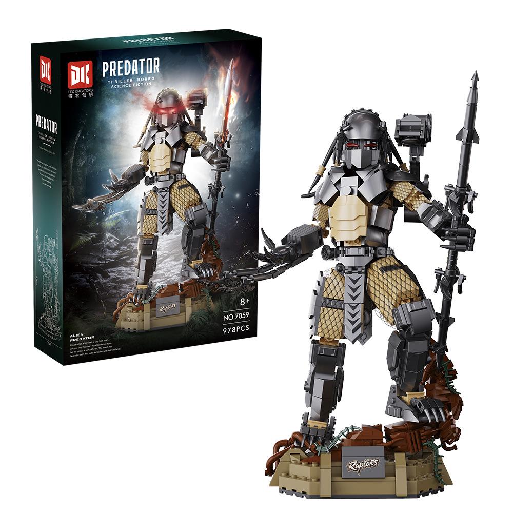 Predator MOC Bausteine Klassiker Film Alien DIY Mini Steine Figur 978 Teile Montage Spielzeug Für Kinder Geburtstagsgeschenke
