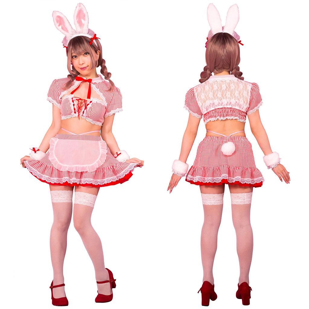Clearstone SugarWhip Cosplay Halloween Bunny Maid Red Berry Red Women's