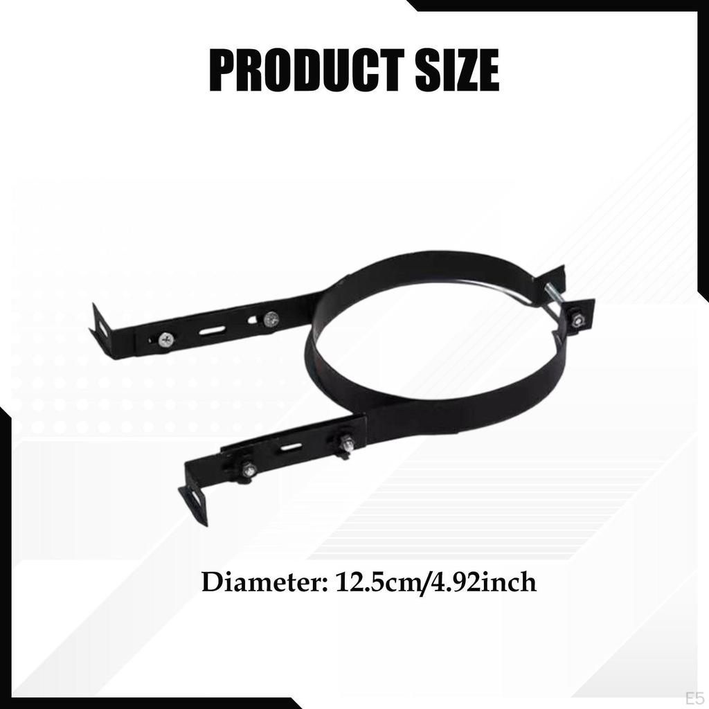 Suport pentru țeavă de coș de fum, clemă reglabilă pentru căptușeală de coș de fum pentru șemineu portabil, instalare ușoară, gospodărie