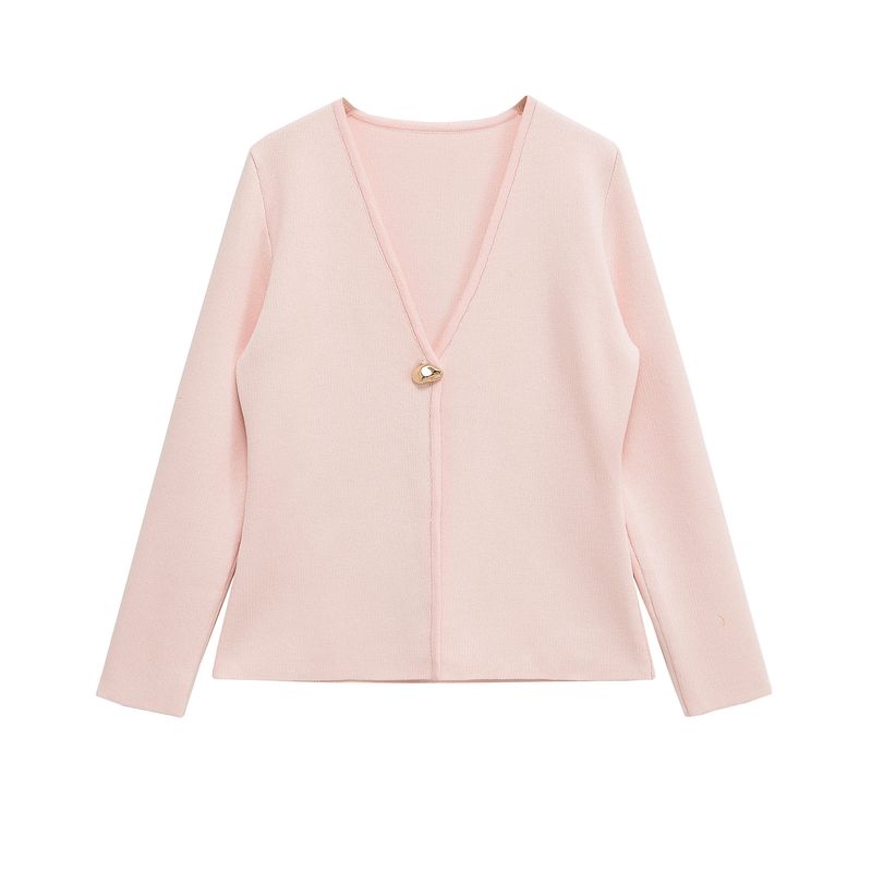 Za Export New Arrival Women's Clothing ZR Fashion Style French Fashion All-Match Minimalist Long Sleeve Knitted Coat 4192005