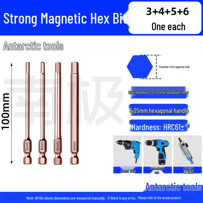 Industrial-Grade Strong Magnetic Hex Bit Extension for Electric & Pneumatic Screwdrivers and Drills