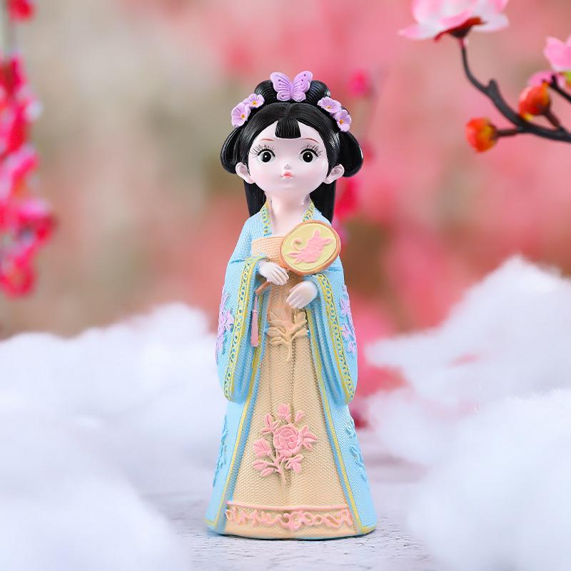 Kreativer Handyhalter im Stil der Tang-Dynastie mit Glücksbringer: Exquisites Harzornament