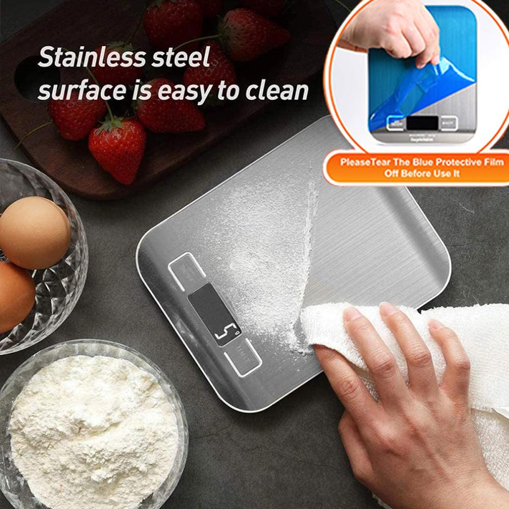 Multifunction Kitchen High-precision Electronic Pastry Baking Scale LCD Display 10kg/1g Stainless Steel Electronic Scales