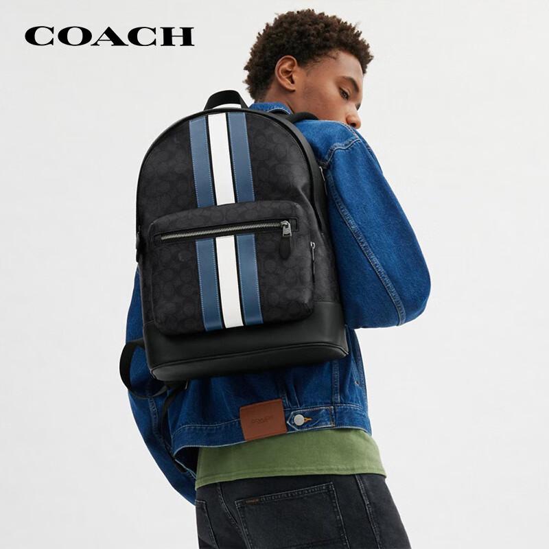 COACH Men's WEST Classic Print Large Backpack