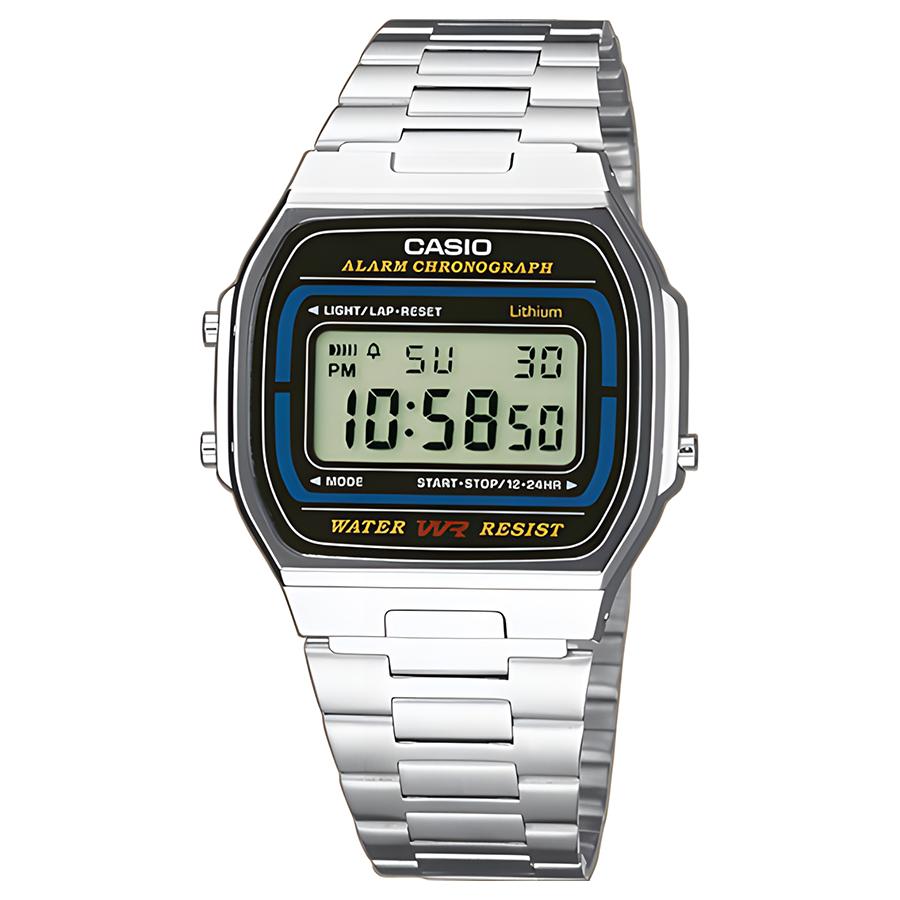 

Casio - Resin Case Stainless Steel Strap Men s Quartz Watch A164WA-1 синій