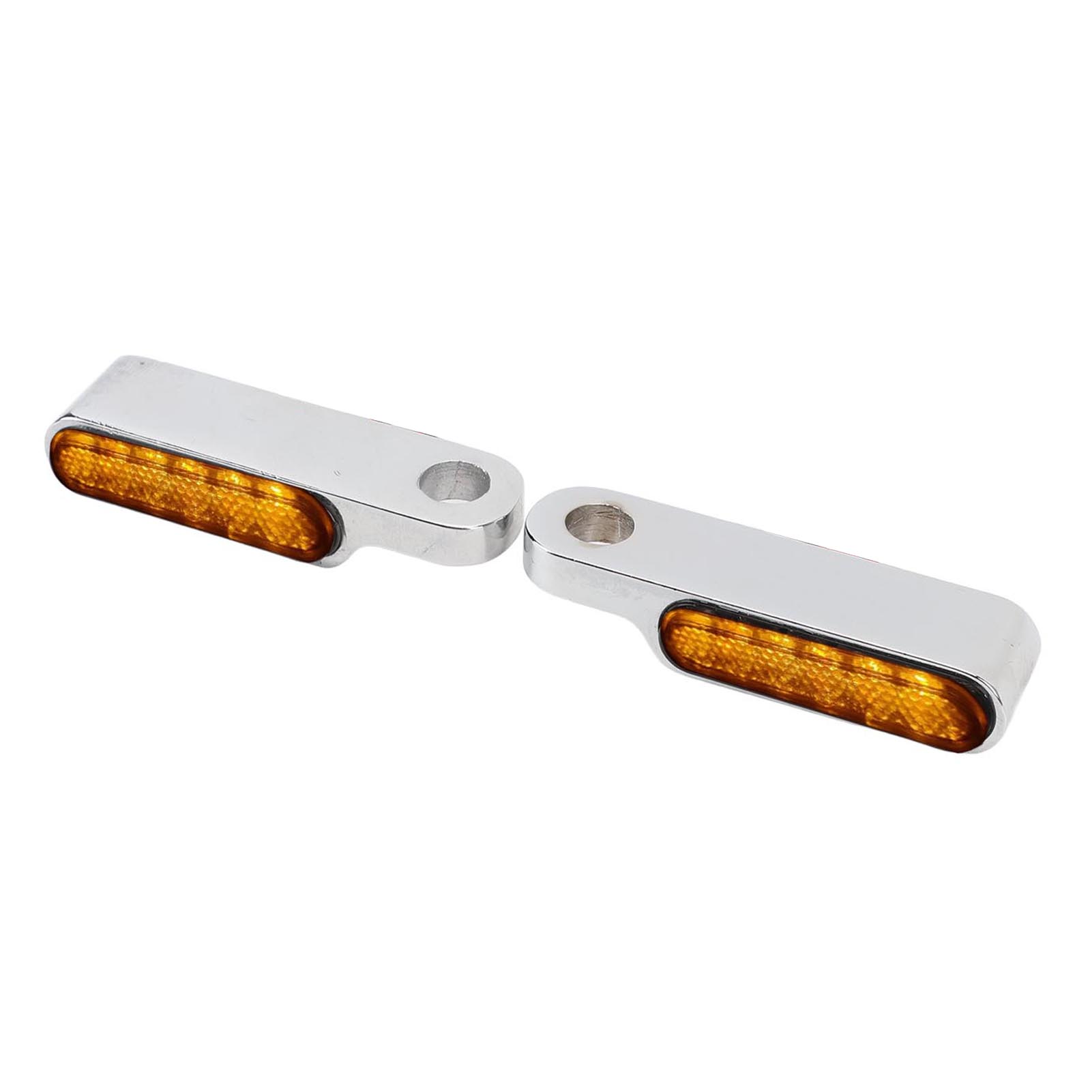 

Motorcycle Led Turn Signals Retro Mini Handlebar Flowing Turn Indicator Light for Off Road Vehicles ATV Amber Silver