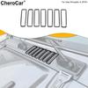 Front Engine Hood Air Vents Trim Cover for 18+ Jeep Wrangler JL JT Carbon Fiber