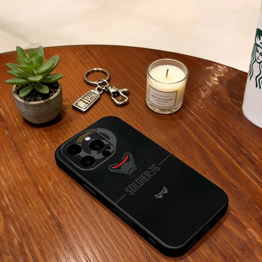 G-Game O-Overwatch Phone Case For iPhone 17,16,15,14,13,12,11 Plus,Pro Max,XS,Soft Silicone Black Cover
