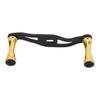 Fishing Reel Handle Replacement Part Aluminum Alloy Double Rocker Arm Metal Lure Accessories Black Gold 90mm