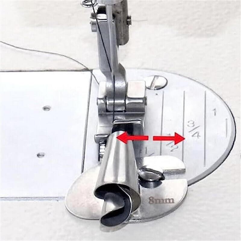 Universal Sewing Rolled Hemmer Presser Foot 3-10mm Pull Tube Spiral Edging Roller Hemming Puller Tube Sewing Accessories