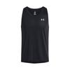 Under Armour Einfarbiges Logo Weich Leicht Atmungsaktiv Schweißableitend Rundhals Tanktop Herren Tops Schwarz 1382585-001