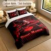 3Pcs Bedding Set Custom Name Text, 1 Sheet 2 Pillowcases Home Bed DecorA Nightmare On Elm Street Freddy Krueger