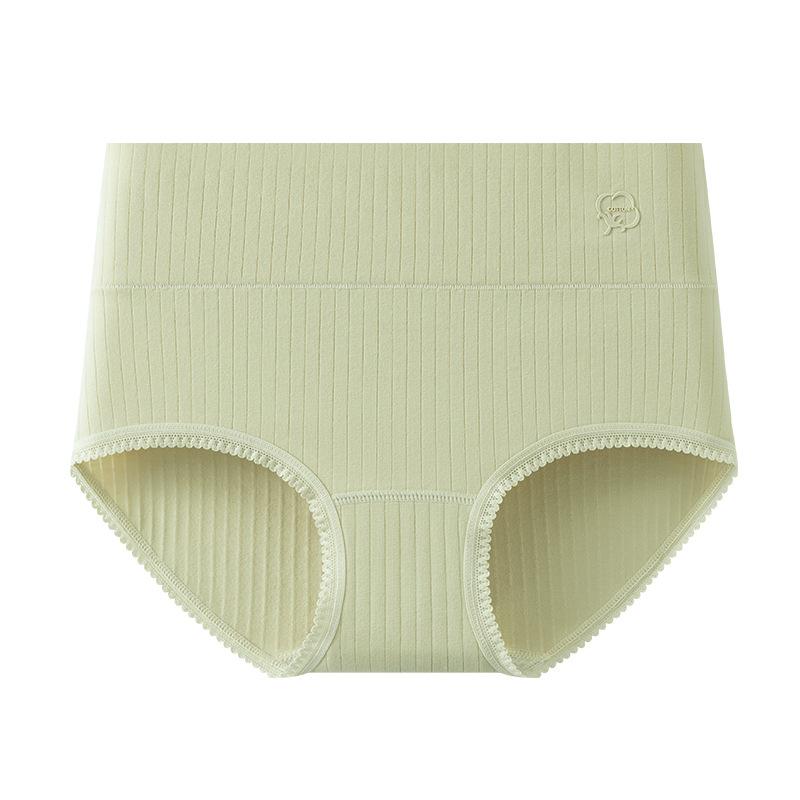 

Женское весенне-осеннее нижнее белье из чистого хлопка с высокой талией, утягивающее живот, с антибактериальной ластовицей 10A XXL зелёный