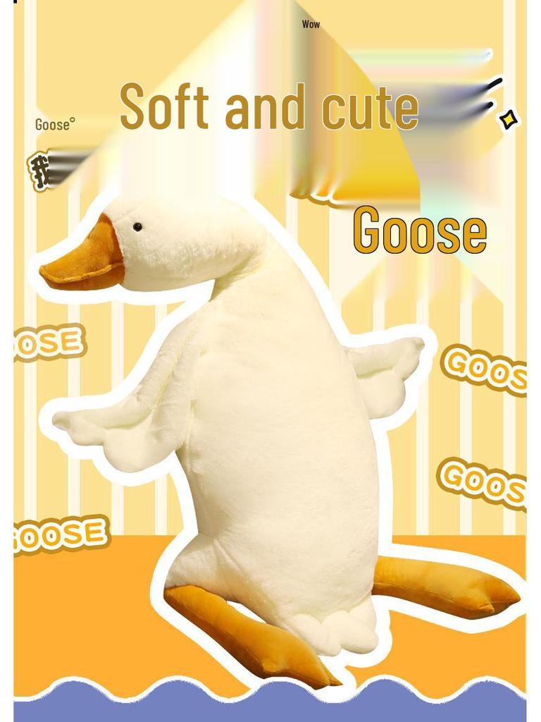 Cute White Goose Feather Plush Duck Hug Pillow Doll - Perfect Birthday Gift for Girls