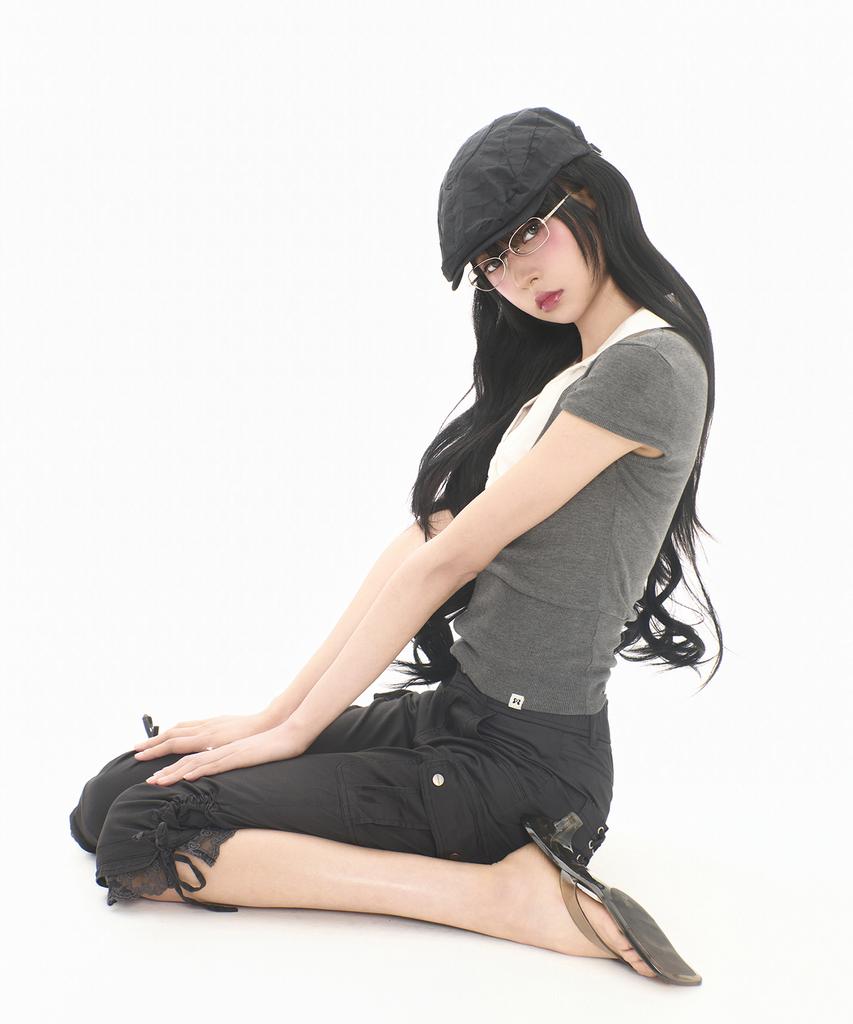 Mileko Layered Collar T Grey