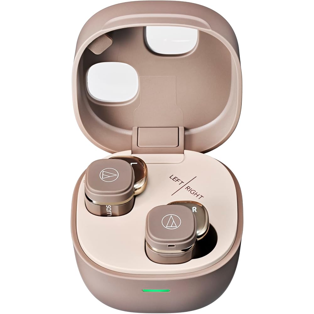 Audio-Technica ATH-SQ1TW2 CA Wireless Earbuds: Bluetooth, Compact, Lightweight / Up to 20 Hours o...