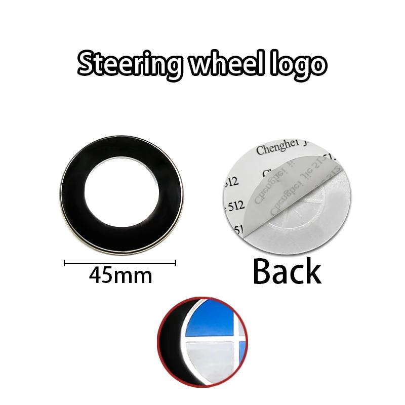 Car Blue White Logo Front Hood Emblem 82mm Rear Badge 74mm Wheel Hub Cap 68mm 56mm Steering Wheel Sticker 45mm Accessory For BMW Xm0